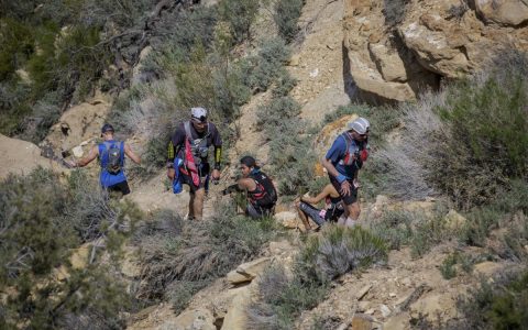 Hiking up Gooseberry Mesa